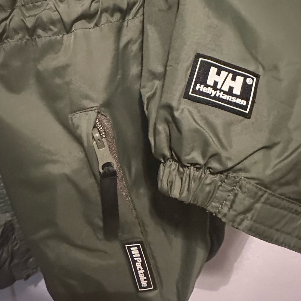 Helly Hansen Olive Raincoat Packable Windbreaker … - image 6